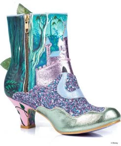 Irregular Choice Sleeping Beauty Princess Of Beauty Boots Green Pink New In