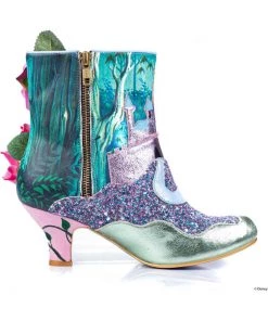 Irregular Choice Sleeping Beauty Princess Of Beauty Boots Green Pink New In