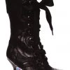 New In Irregular Choice Chimney Smoke 40's Boots Black