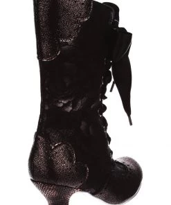 New In Irregular Choice Chimney Smoke 40's Boots Black