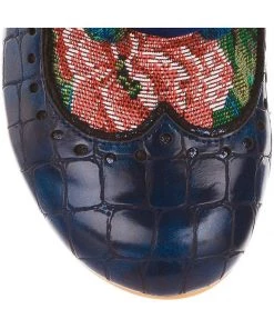 Irregular Choice Chimney Smoke Floral 40's Boots Blue New In