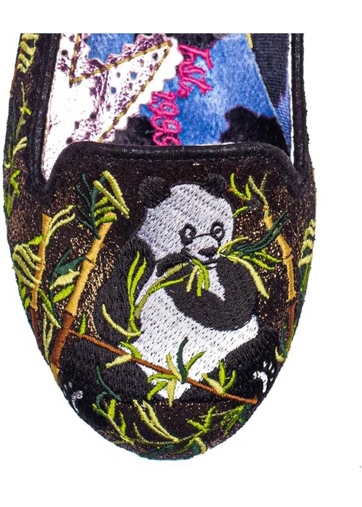 Irregular Choice Panda Pop Ballerinas Black Gold New In