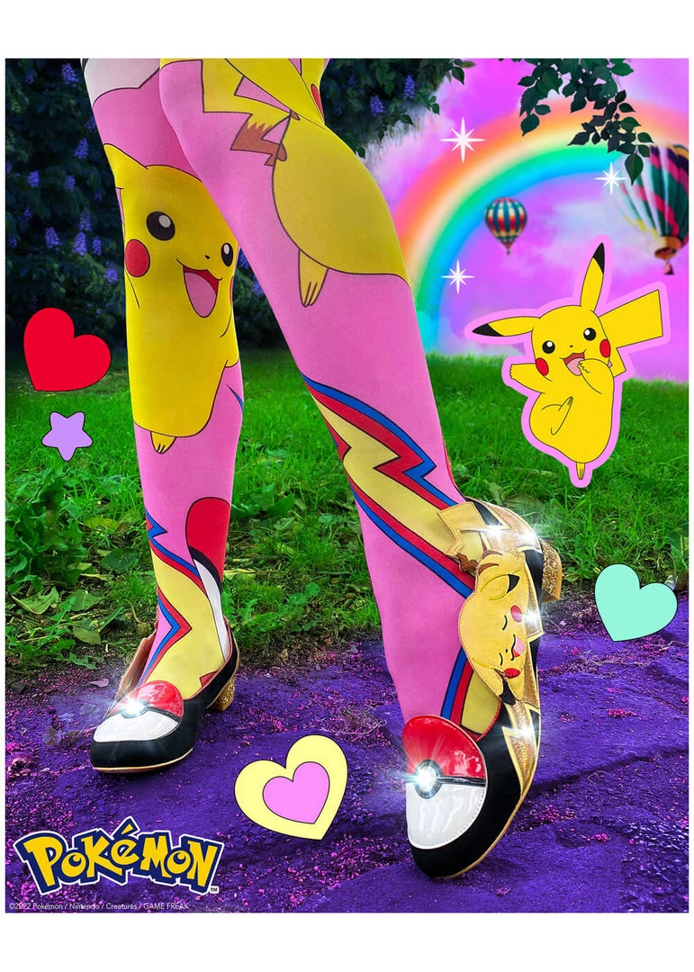 New In Irregular Choice Pokémon Pikachu Dreams Ballerinas Flats Black