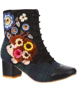 Irregular Choice Hedge Hugs 60's Boots Black