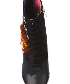 Irregular Choice Hedge Hugs 60's Boots Black