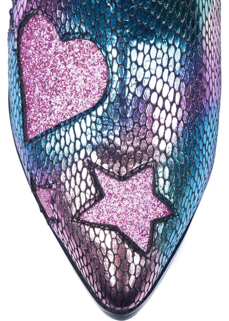 New In Irregular Choice Starlight Impress 70's Booties Purple