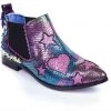New In Irregular Choice Starlight Impress 70's Booties Purple