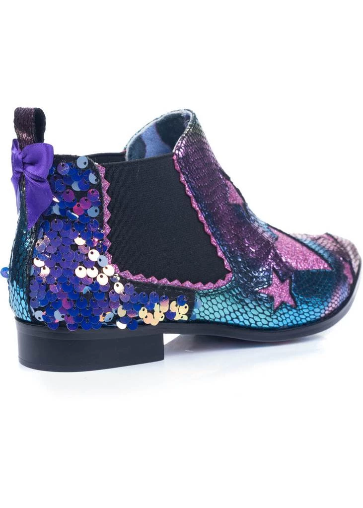 New In Irregular Choice Starlight Impress 70's Booties Purple