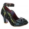 Irregular Choice Trellis Rose 50's Pumps Green New In