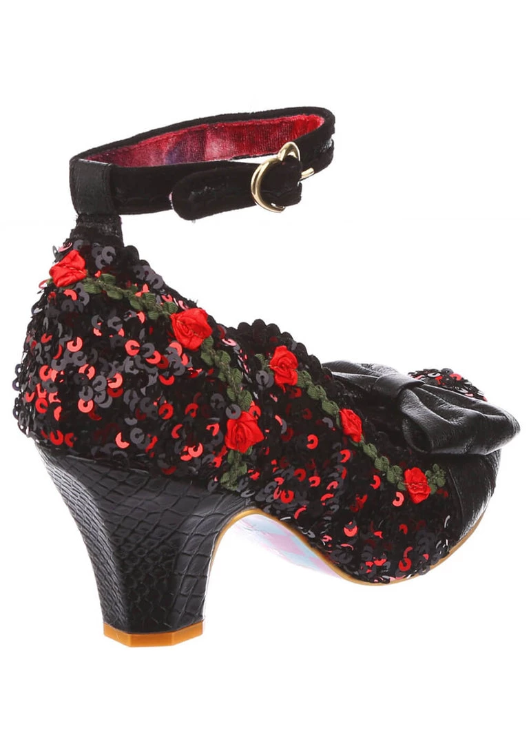 Irregular Choice Trellis Rose 50's Pumps Black