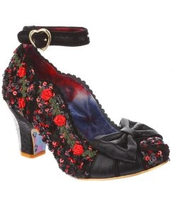 Irregular Choice Trellis Rose 50's Pumps Black