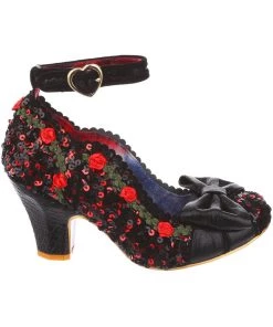 Irregular Choice Trellis Rose 50's Pumps Black