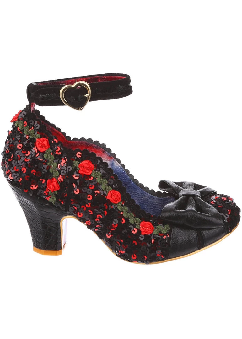 Irregular Choice Trellis Rose 50's Pumps Black