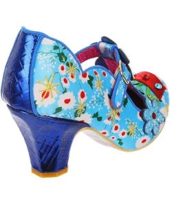 New In Irregular Choice Happy Houseplant Pumps Blue