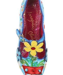 New In Irregular Choice Happy Houseplant Pumps Blue