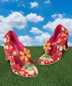 Irregular Choice Happy Houseplant Pumps Red