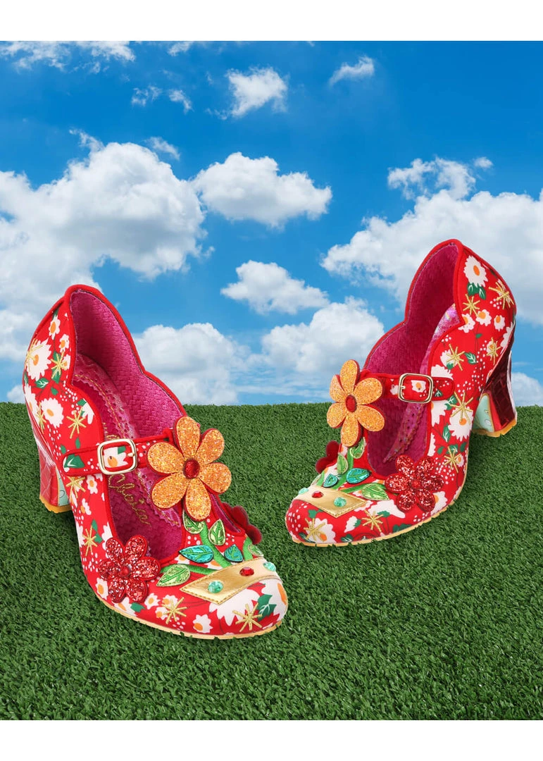 Irregular Choice Happy Houseplant Pumps Red