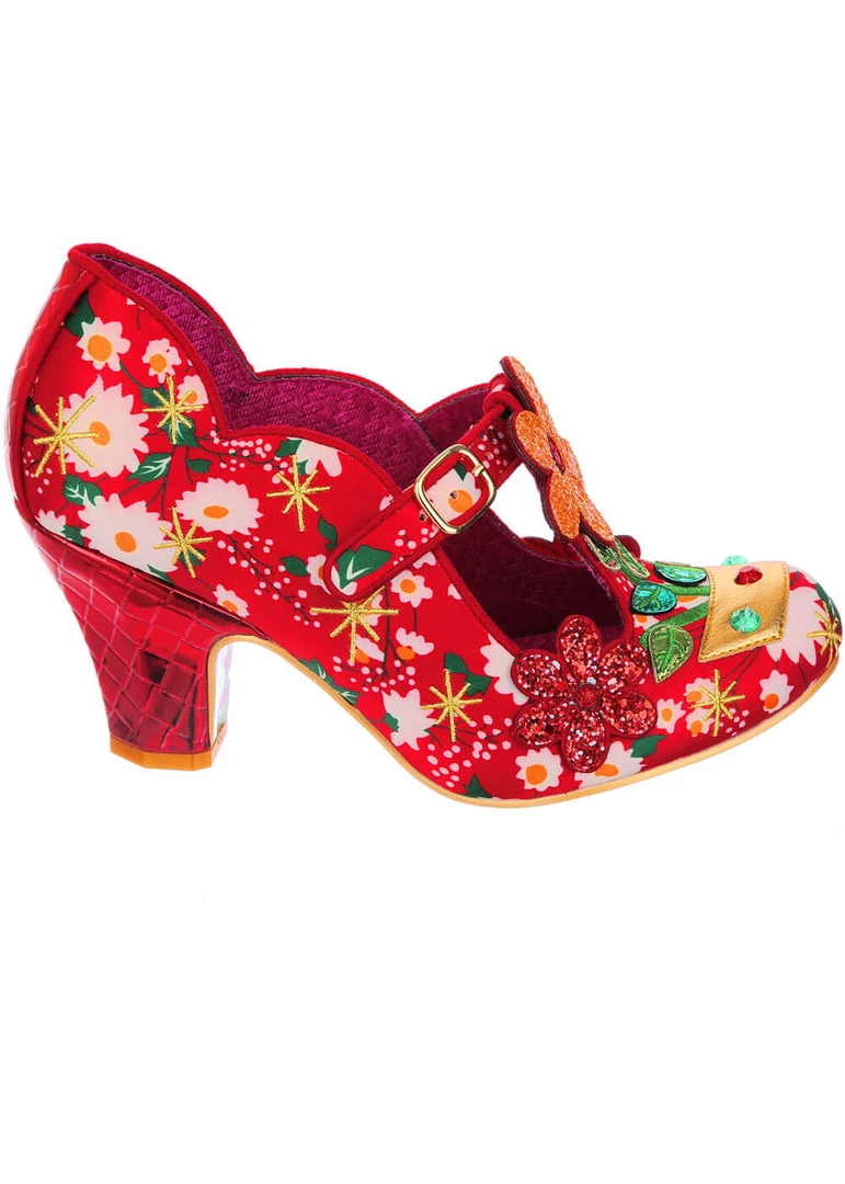 Irregular Choice Happy Houseplant Pumps Red