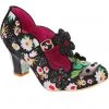 Irregular Choice Happy Houseplant Pumps Black New In