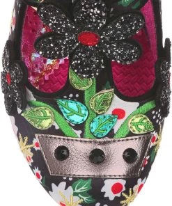 Irregular Choice Happy Houseplant Pumps Black New In