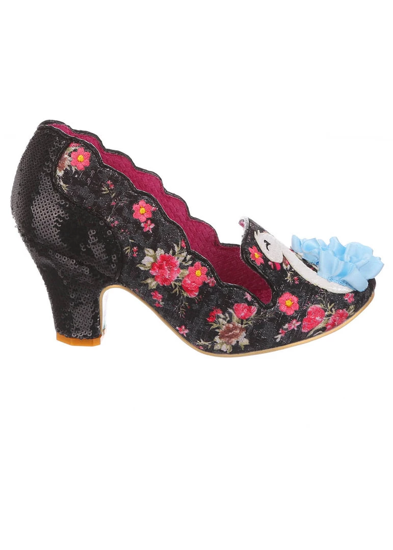 Irregular Choice Paddle Boat Swan Pumps Black New In