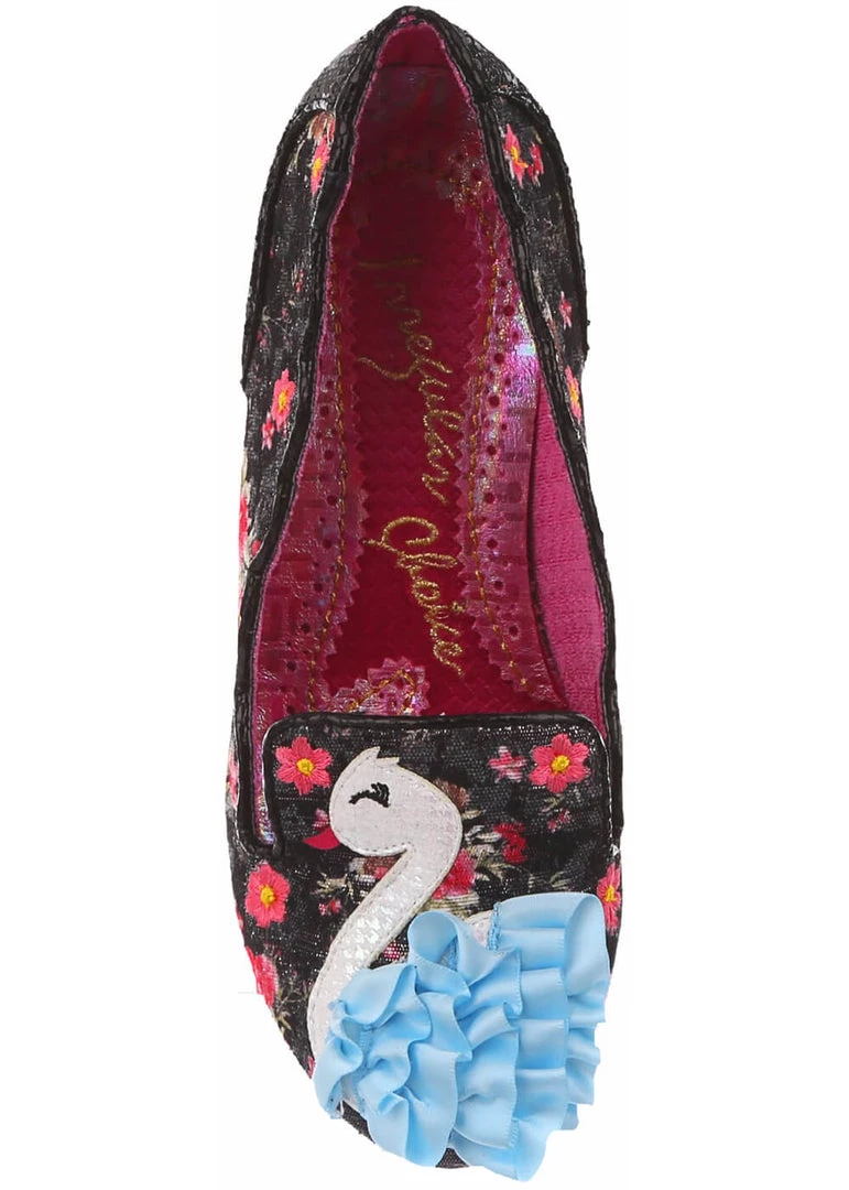 Irregular Choice Paddle Boat Swan Pumps Black New In