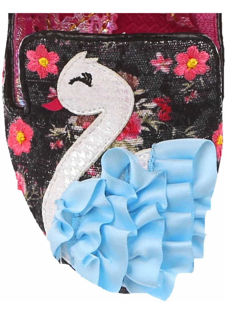Irregular Choice Paddle Boat Swan Pumps Black New In