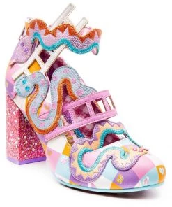Irregular Choice Snakes N Adders 80's Pumps Pink