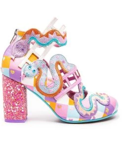 Irregular Choice Snakes N Adders 80's Pumps Pink