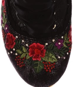 Irregular Choice Garden Walk 40's Boots Black New In