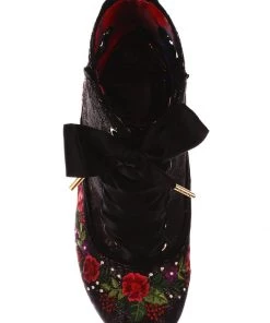 Irregular Choice Garden Walk 40's Boots Black New In