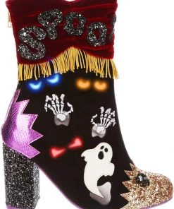 New In Irregular Choice Halloween Who's There? Boots Black