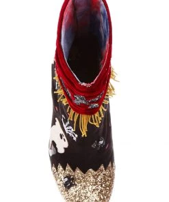 New In Irregular Choice Halloween Who's There? Boots Black