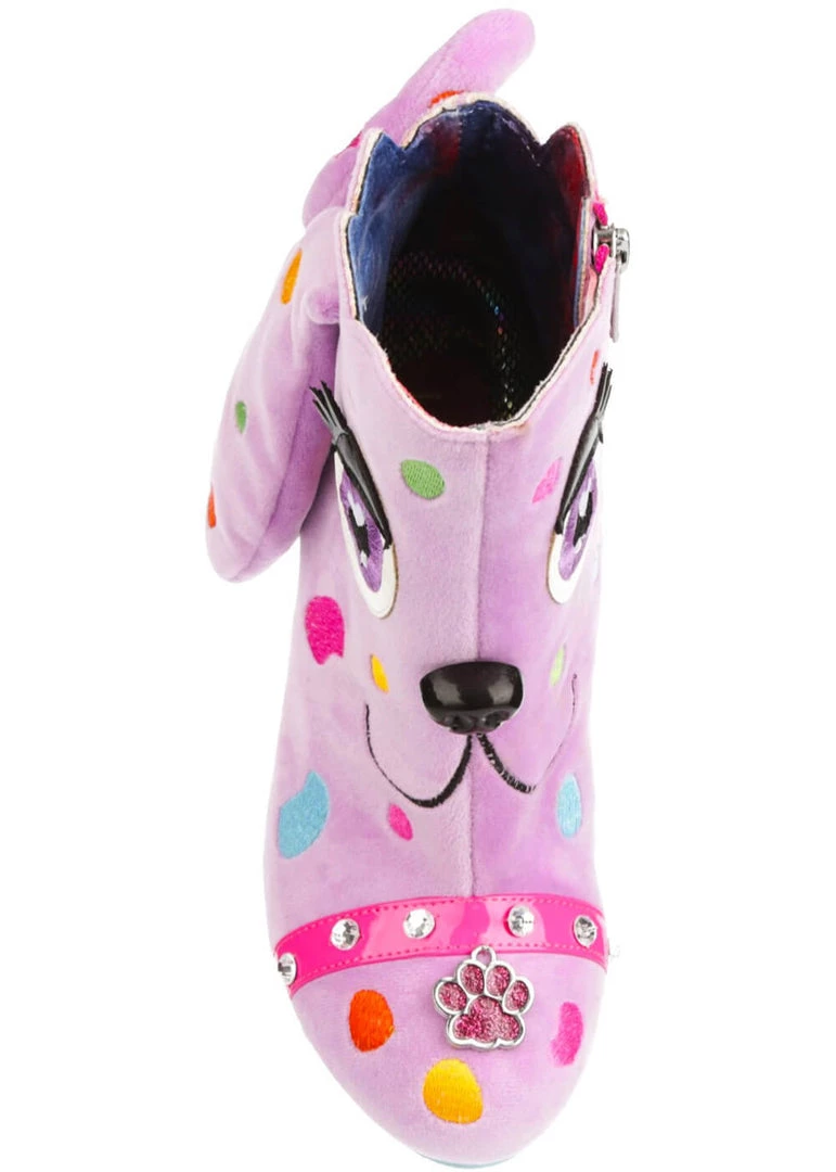 Irregular Choice Pooch Perfect Dog 60's Boots Pink New In