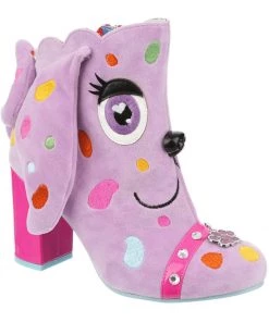 Irregular Choice Pooch Perfect Dog 60's Boots Pink New In