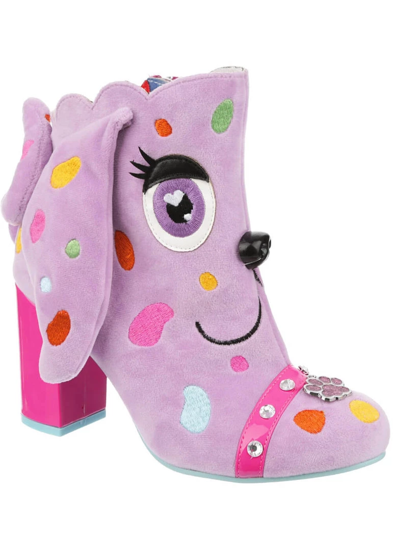 Irregular Choice Pooch Perfect Dog 60's Boots Pink New In