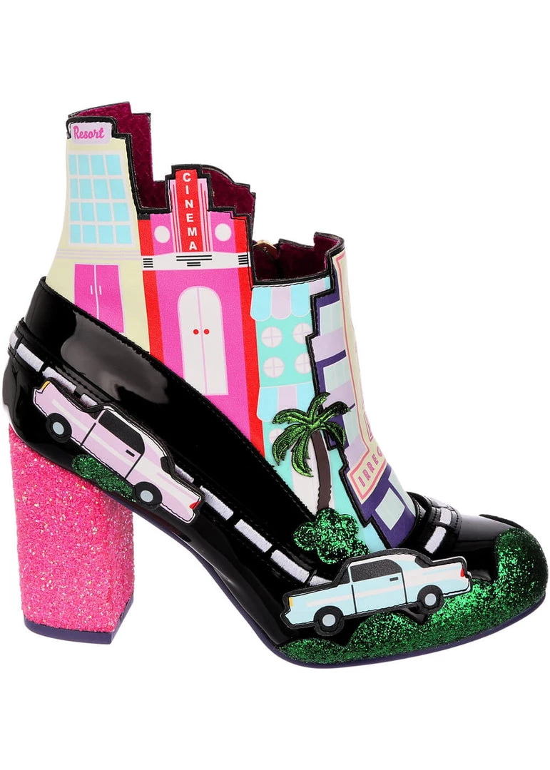 Irregular Choice Highway Honey Hotel Boots Black New In