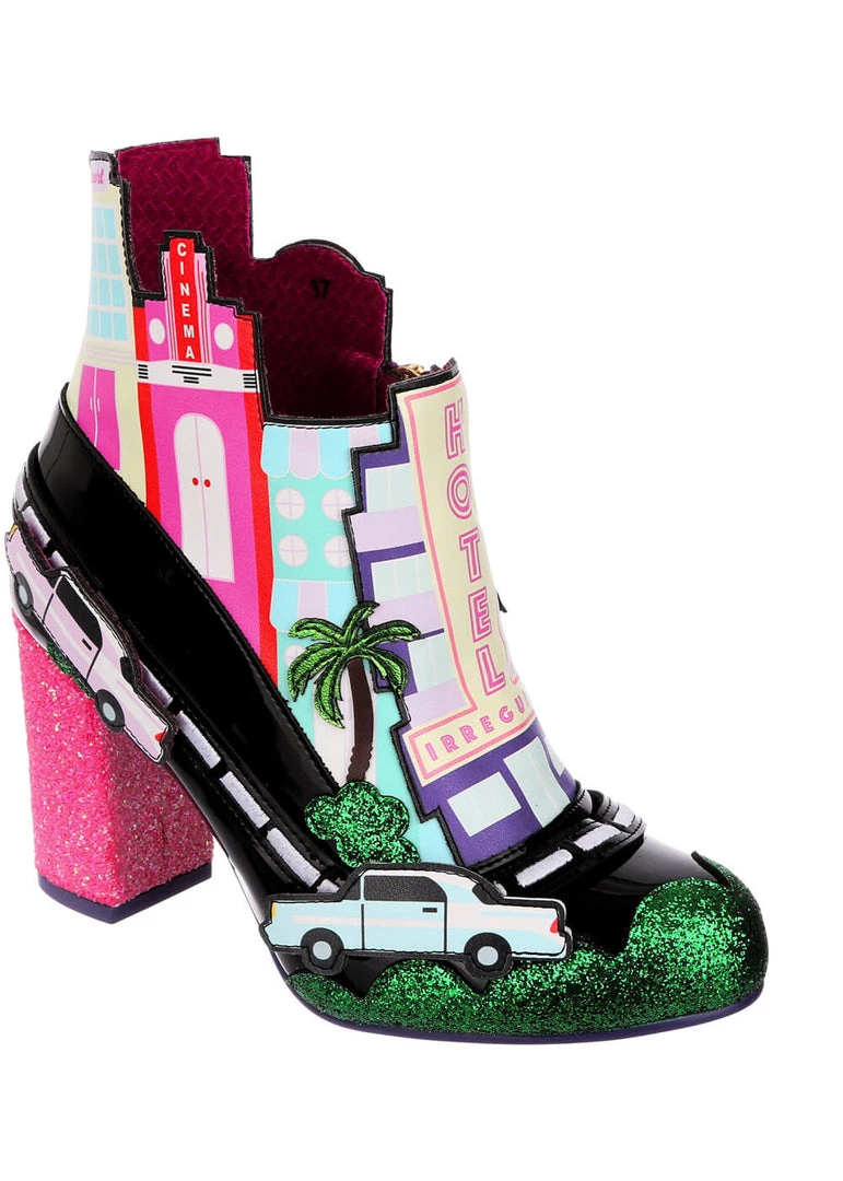 Irregular Choice Highway Honey Hotel Boots Black New In