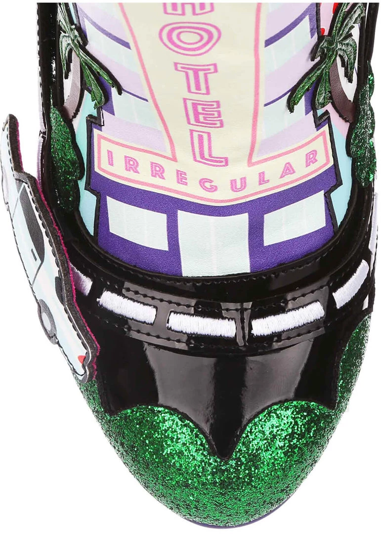 Irregular Choice Highway Honey Hotel Boots Black New In