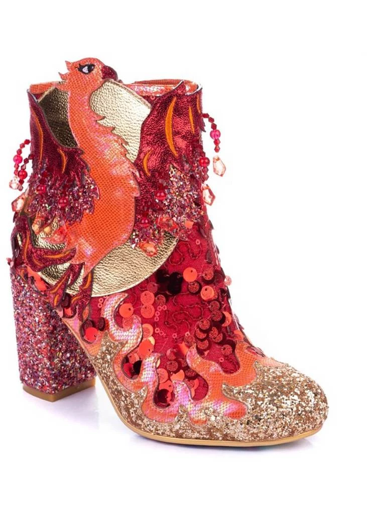 Irregular Choice Arise Phoenix 70's Boots Red Gold