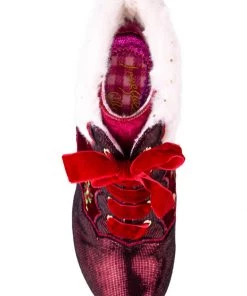 Irregular Choice Party Hot Toddy 40's Boots Burgundy New In