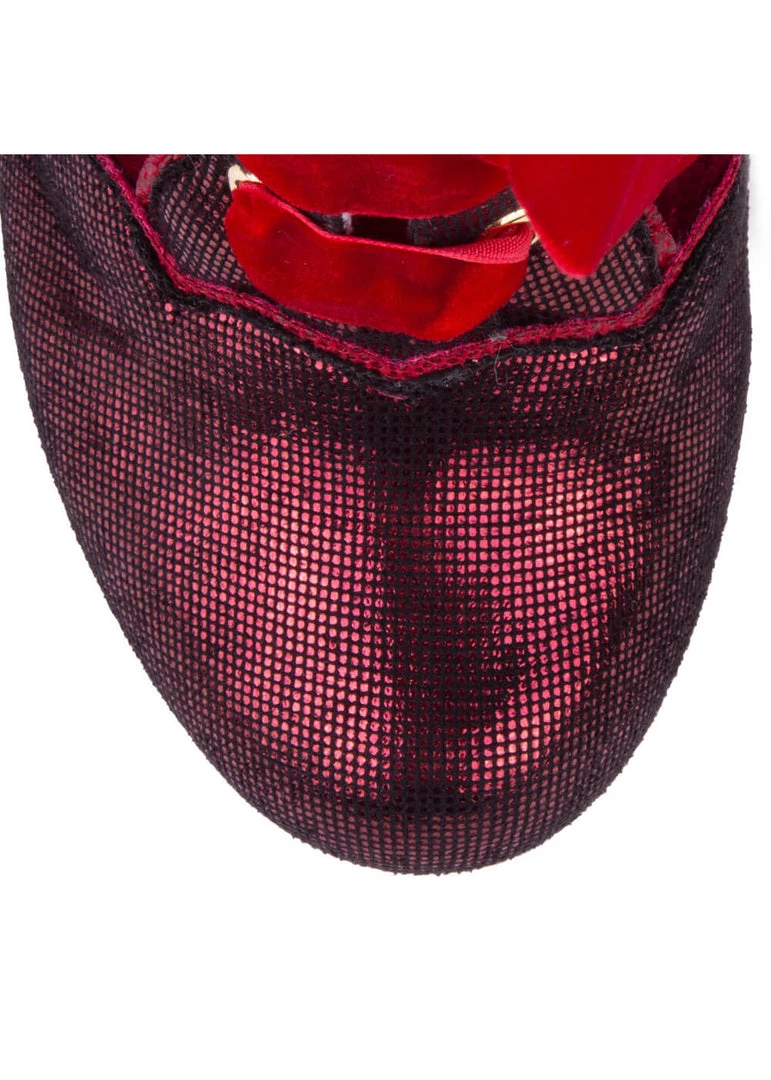 Irregular Choice Party Hot Toddy 40's Boots Burgundy New In