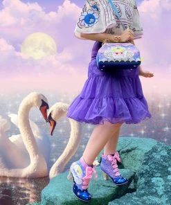 Irregular Choice Swan Song Boots Purple New In