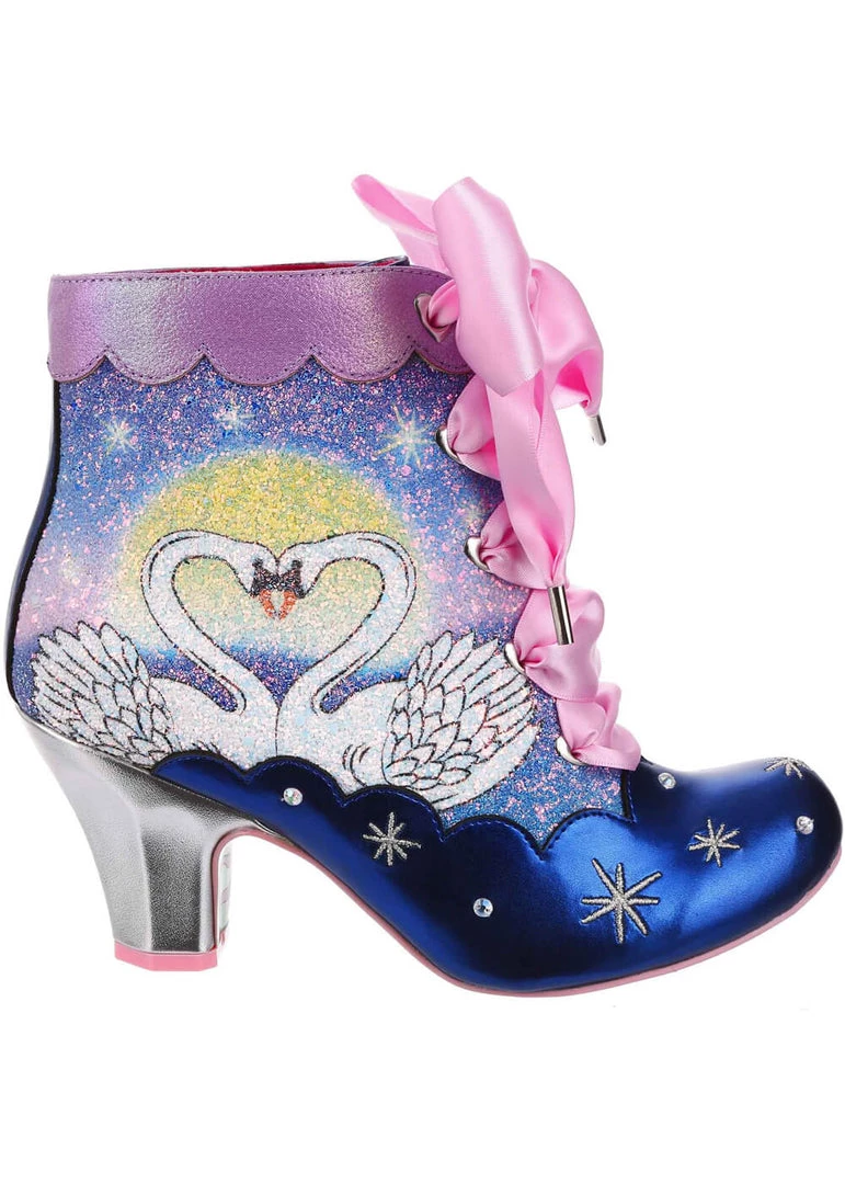 Irregular Choice Swan Song Boots Purple New In