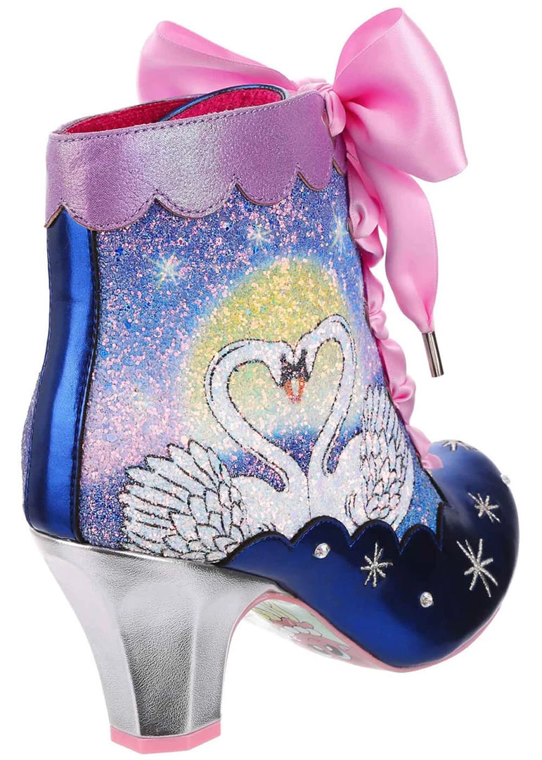 Irregular Choice Swan Song Boots Purple New In