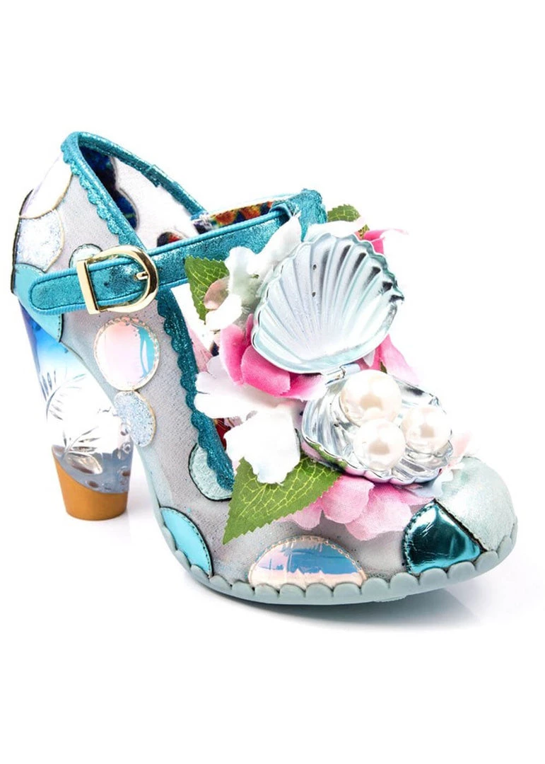 Irregular Choice Seafome Shell Queen Pumps Pink