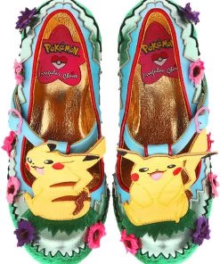 Irregular Choice Pokémon Journey On Wedges Pumps Yellow New In