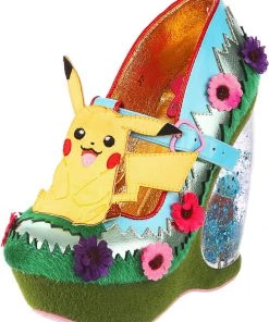Irregular Choice Pokémon Journey On Wedges Pumps Yellow New In