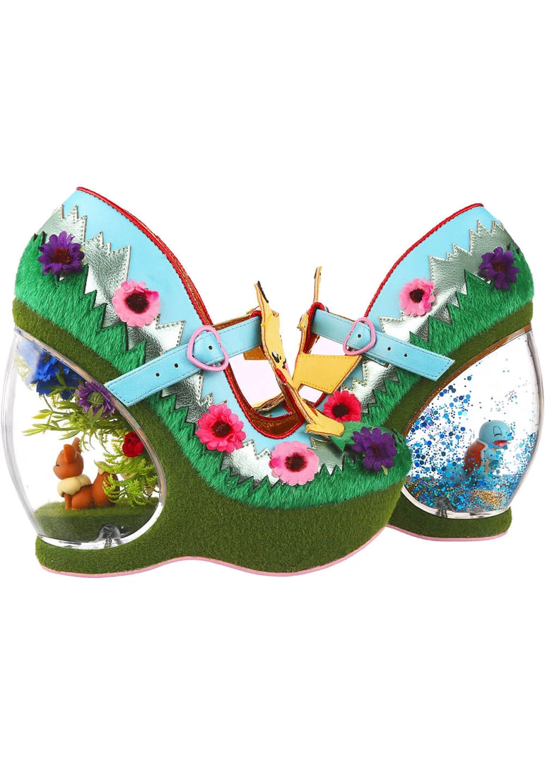 Irregular Choice Pokémon Journey On Wedges Pumps Yellow New In