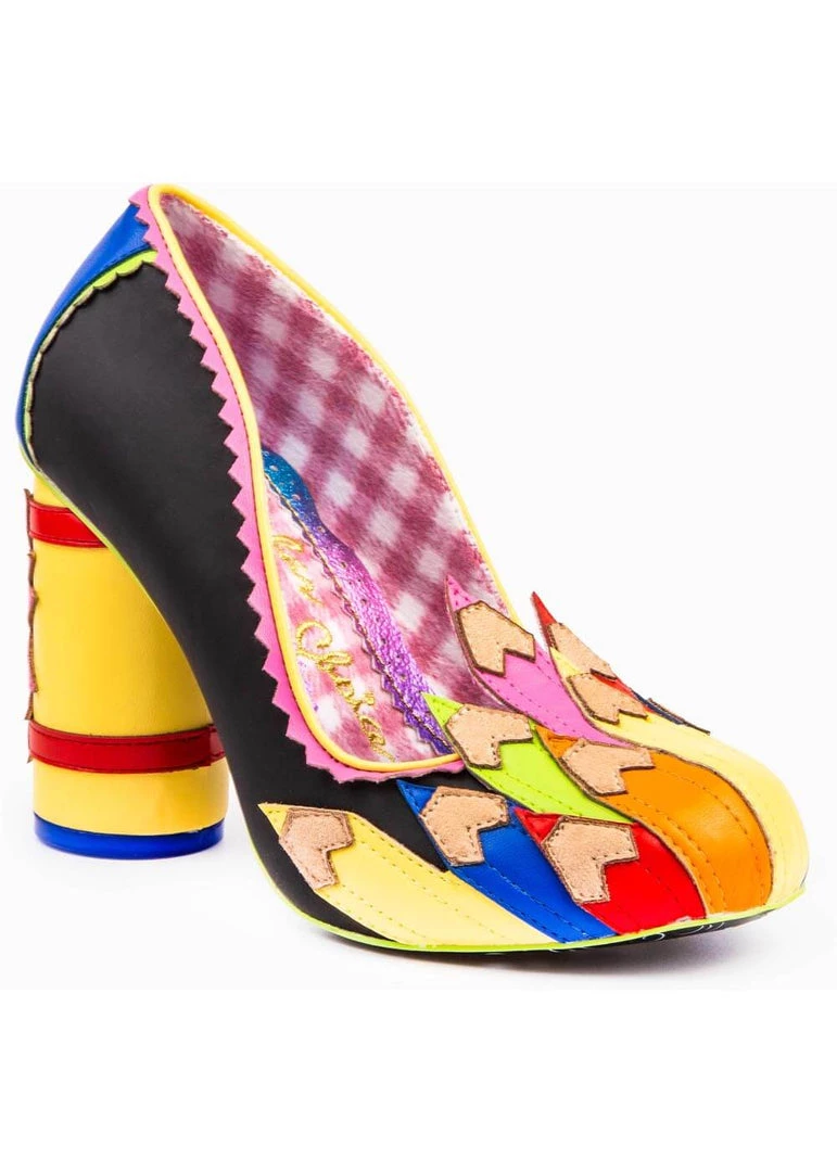 Irregular Choice Colour It In Chalk 60's Pumps Black New In